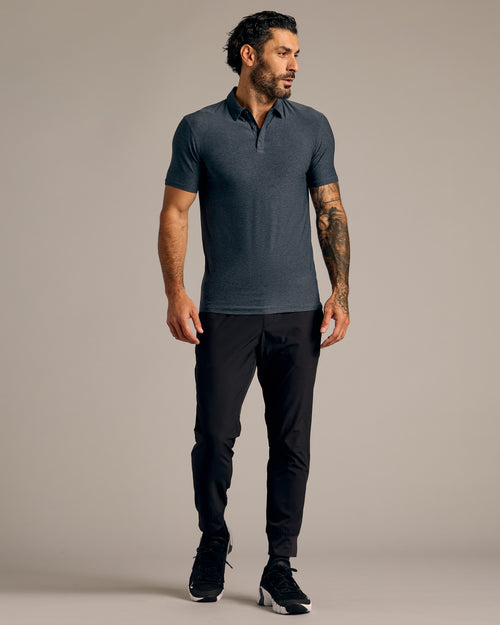 Dark Heather Fiord Short Sleeve Tall Active Polo