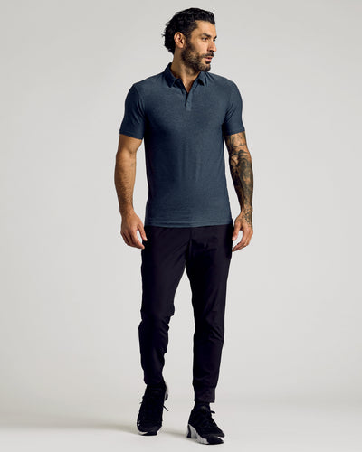 Tall Active Polo - Dark Heather Fiord