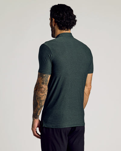 Tall Active Polo - Dark Heather Forest