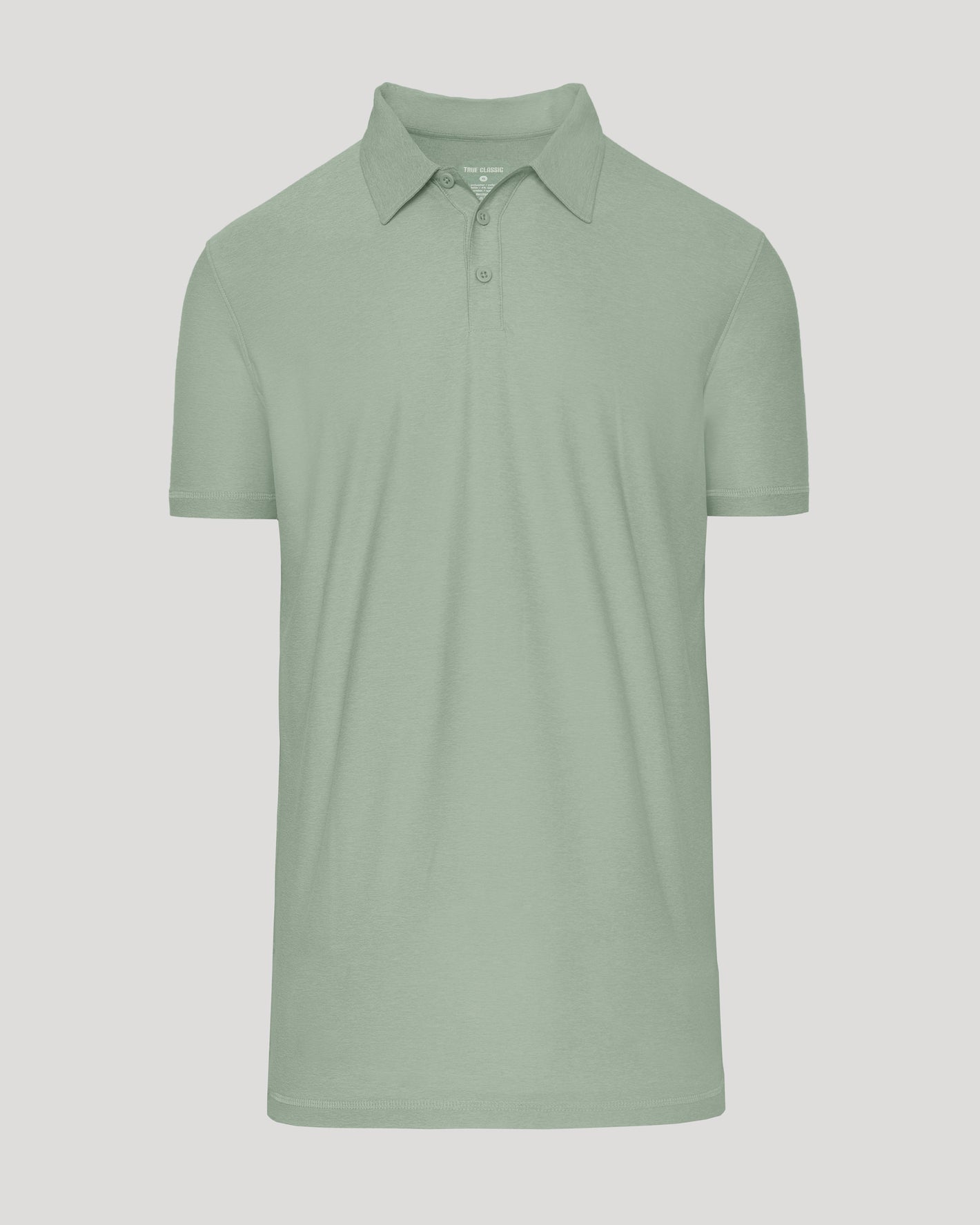 Lichen Short Sleeve Tall Active Polo, light sage, flat display.
