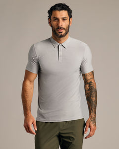 True ClassicLight Heather Gray Short Sleeve Tall Active Polo