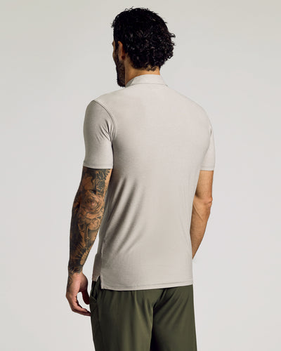Tall Active Polo - Light Heather Gray