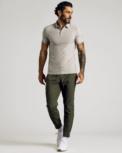 Tall Active Polo - Light Heather Gray