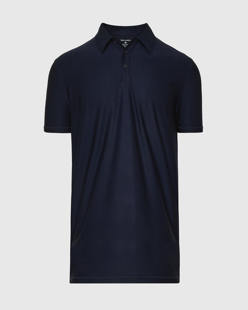 Navy Short Sleeve Tall Active Polo