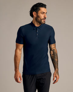 True ClassicNavy Short Sleeve Tall Active Polo