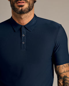 True ClassicNavy Short Sleeve Tall Active Polo