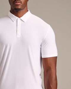 True ClassicWhite Short Sleeve Tall Active Polo