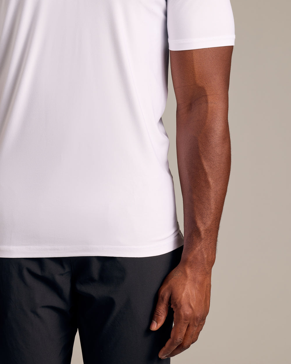 White Short Sleeve Tall Active Polo