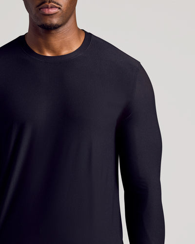 Tall Active Long Sleeve Crew Neck - Black