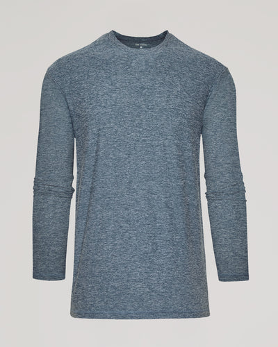 Tall Active Long Sleeve Crew Neck - Heather Navy