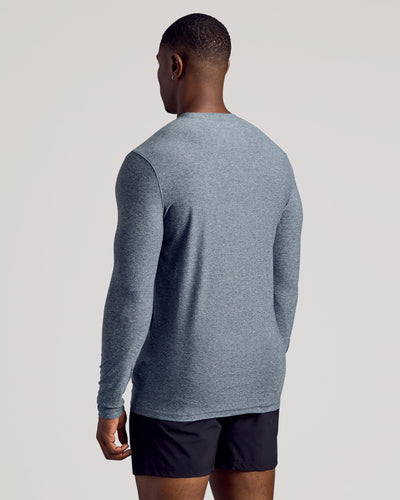 Tall Active Long Sleeve Crew Neck - Heather Navy