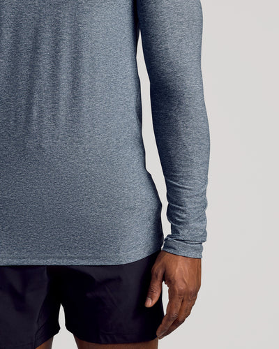 Tall Active Long Sleeve Crew Neck - Heather Navy