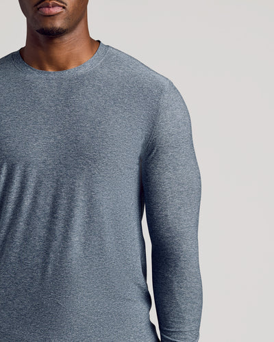 Tall Active Long Sleeve Crew Neck - Heather Navy