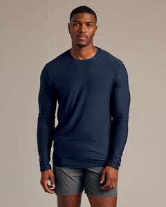 True ClassicNavy Long Sleeve Tall Active Crew