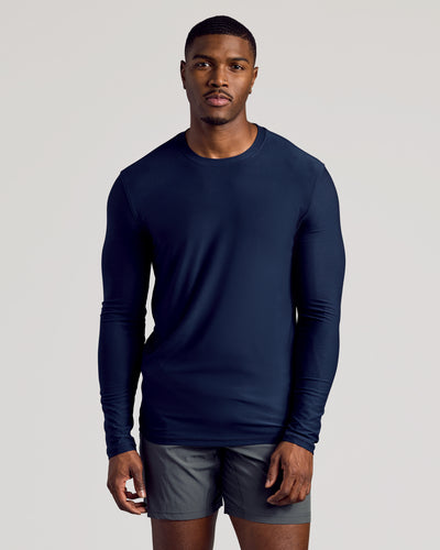 Tall Active Long Sleeve Crew Neck - Navy