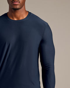 True ClassicNavy Long Sleeve Tall Active Crew