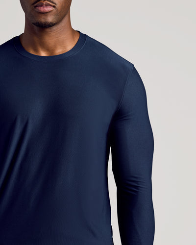 Tall Active Long Sleeve Crew Neck - Navy