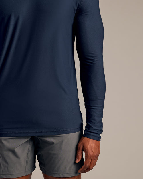 Navy Long Sleeve Tall Active Crew