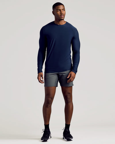Tall Active Long Sleeve Crew Neck - Navy
