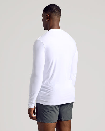 Tall Active Long Sleeve Crew Neck - White