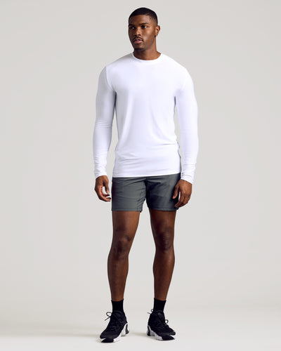 Tall Active Long Sleeve Crew Neck - White