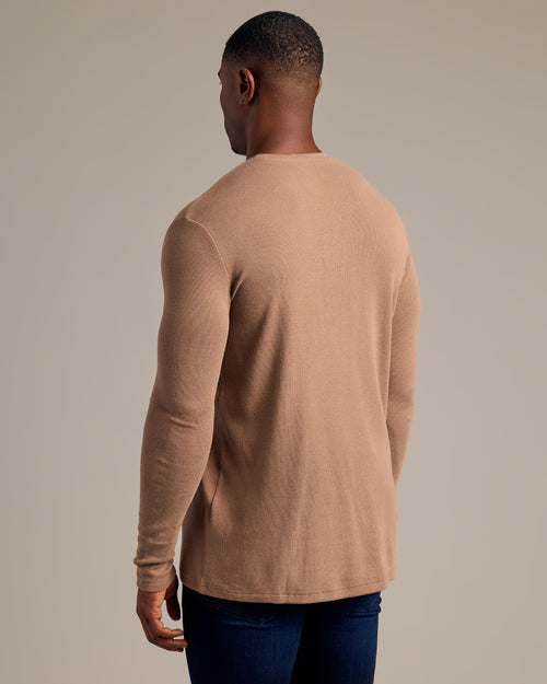 Alpaca Long Sleeve Tall Waffle Crew