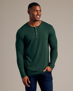 True ClassicKale Tall Waffle Long Sleeve Henley