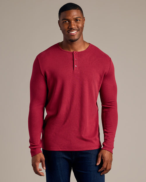 Pinot Tall Waffle Long Sleeve Henley