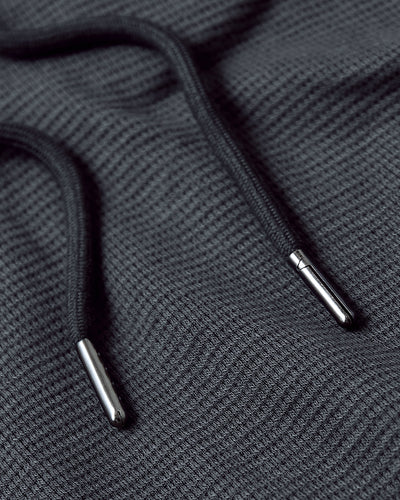 Tall Waffle Hoodie - Carbon