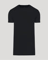Black Tall Pima Cotton Blend Crew shirt displayed on a neutral background, showcasing a classic fit and smooth fabric texture for men's basics.