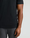 Tall Pima Variety 2-Pack: black T-shirt showcased on model.