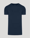 Navy Tall Pima Cotton Blend Crew short sleeve crewneck t-shirt for men in a solid navy color, designed for comfortable everyday basics.