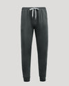 Charcoal Heather Gray Tall Active Joggers with white drawstring and ribbed cuffs.