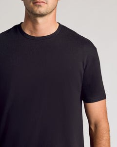 True ClassicBlack & White Classic Tall Curved Hem Crew 10-Pack on model.