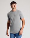 Young man wearing The Color Tall Curved Hem Crew 3-Pack T-shirt.