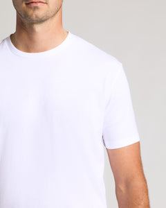 True ClassicWhite Short Sleeve Tall Curved Hem Crew