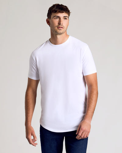Tall Classic Curved Hem Crew Neck