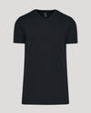 Black Tall Premium Pima V-Neck, slim-fit, V-neck, laid flat.