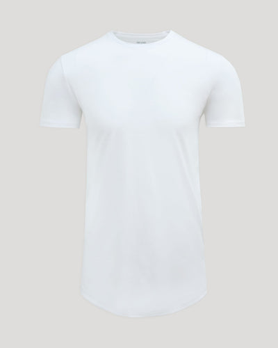 Tall Pima Cotton Blend Curved Hem Crew