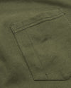 Military Green Tall Heavyweight Pocket Crew with reinforced stitched pocket.