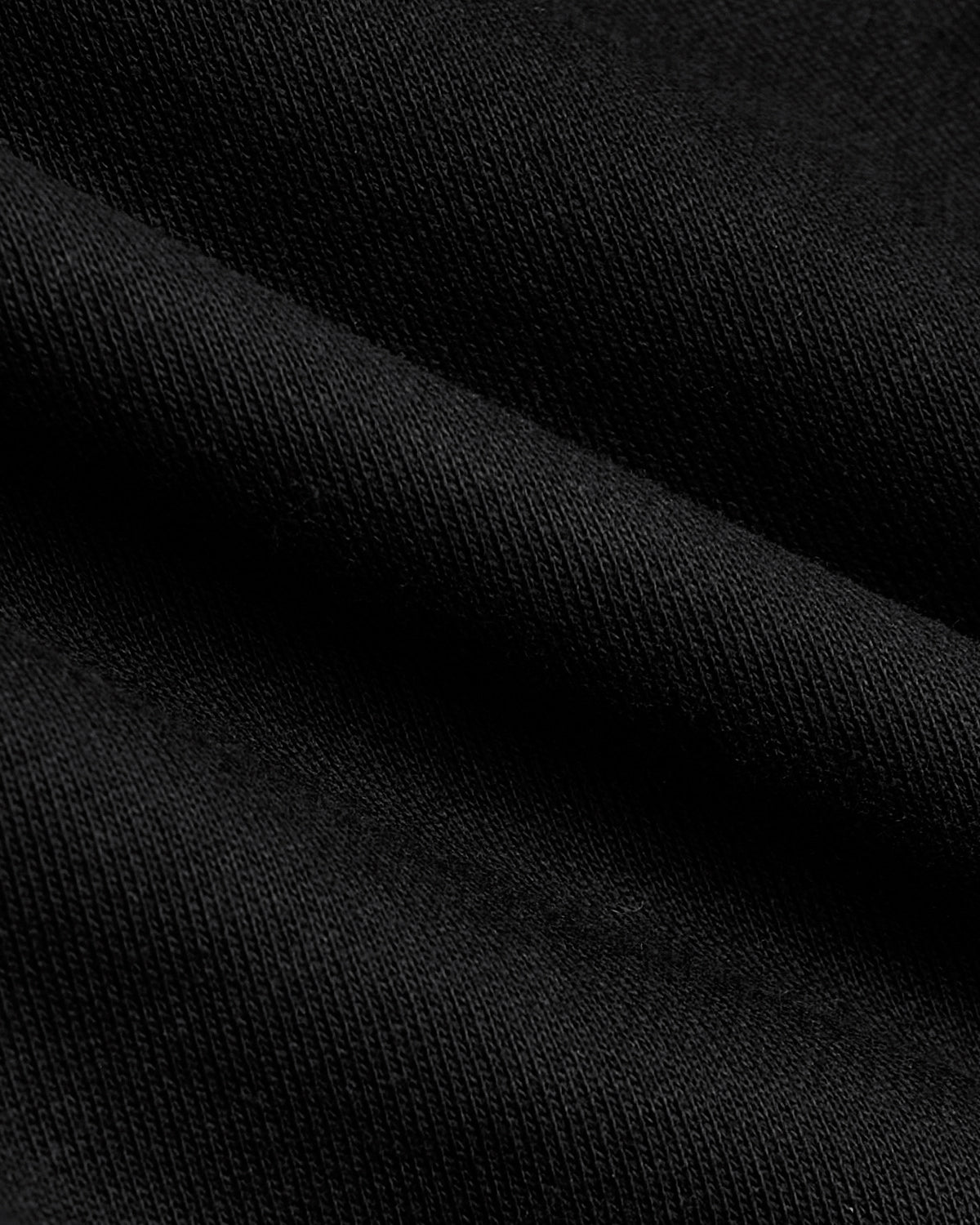 Black Tall Fleece French Terry Joggers fabric close-up, showcasing knit texture.