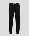 Black Tall Fleece French Terry Joggers with drawstring and pockets.