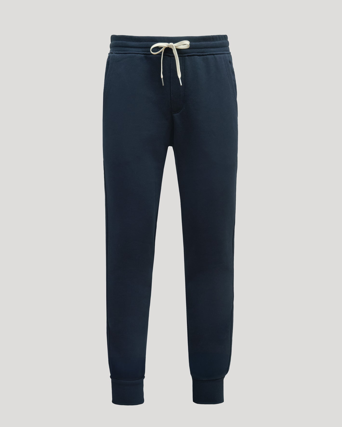 Navy Tall Fleece French Terry Joggers with elastic waistband and tapered legs.