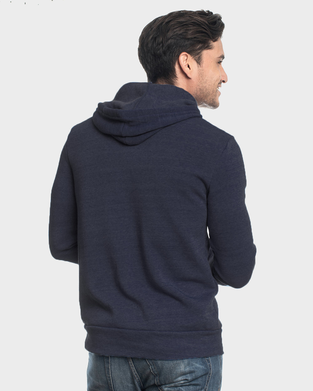 Navy Fleece Pull Over Hoodie