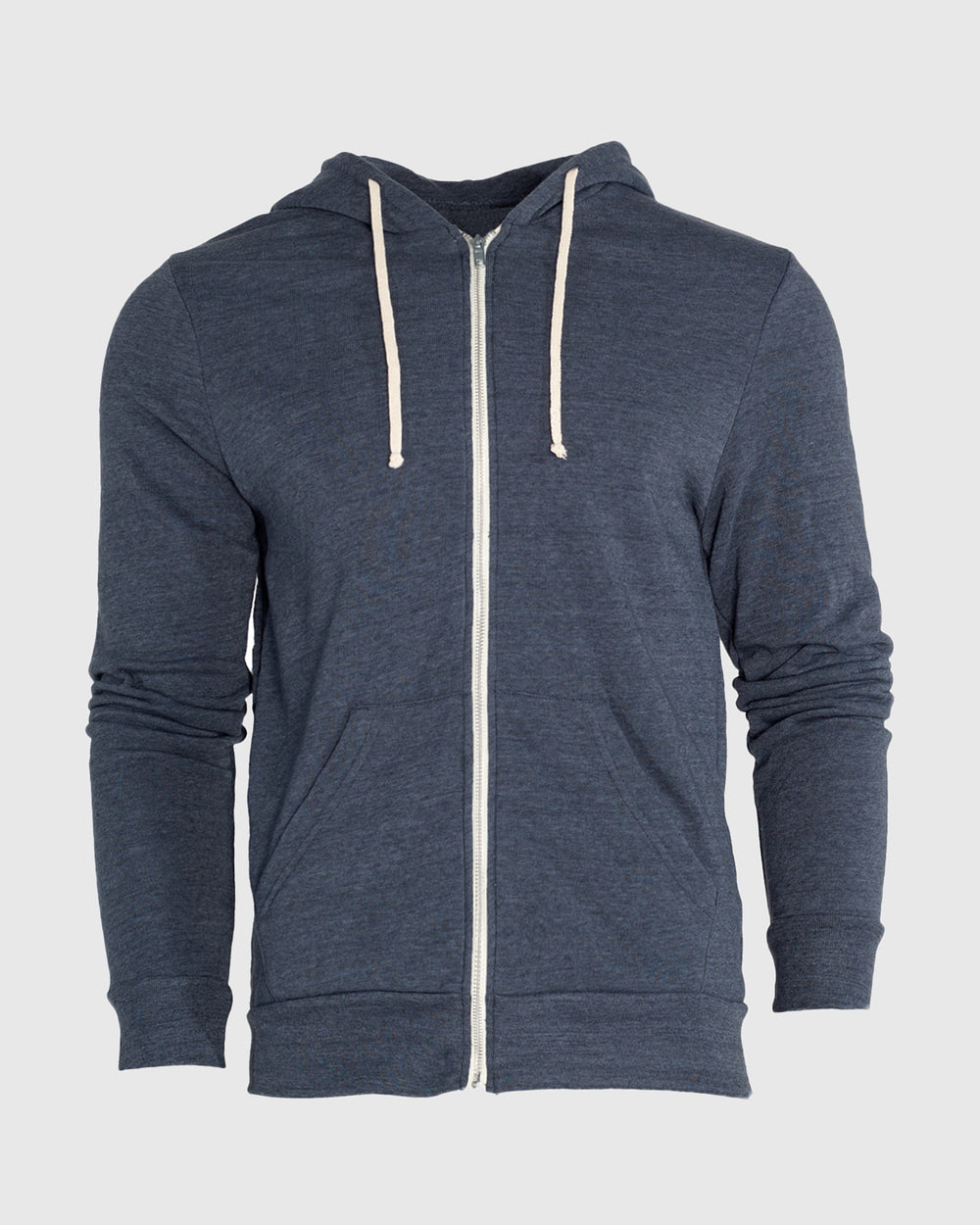 Navy Fleece Zip Hoodie