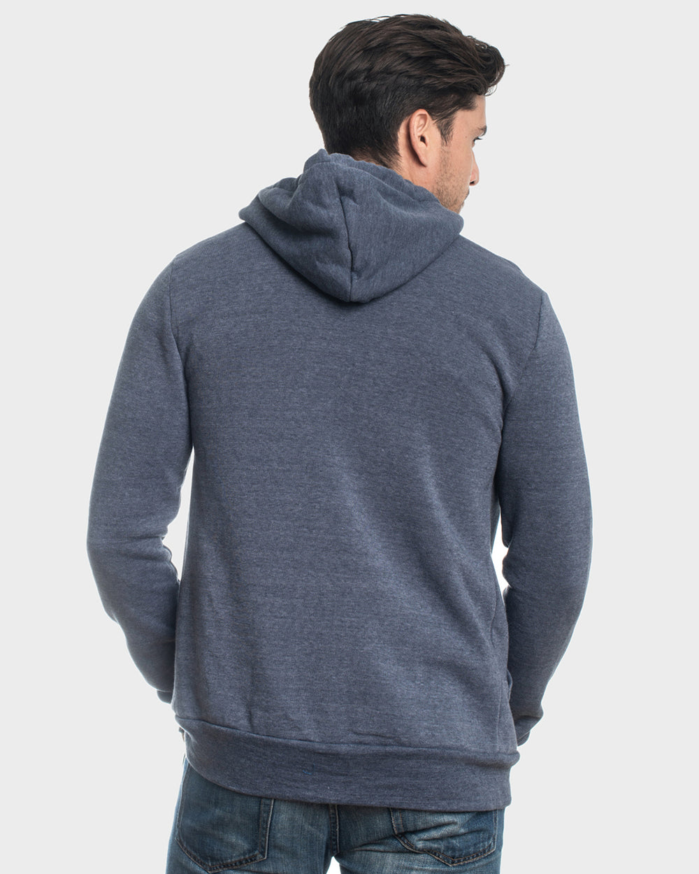 Navy Fleece Zip Hoodie