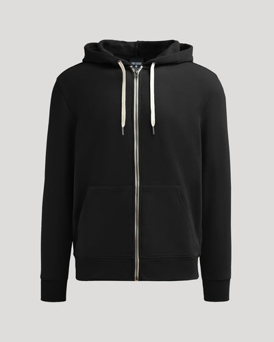 Fleece Full Zip Hoodie - Black