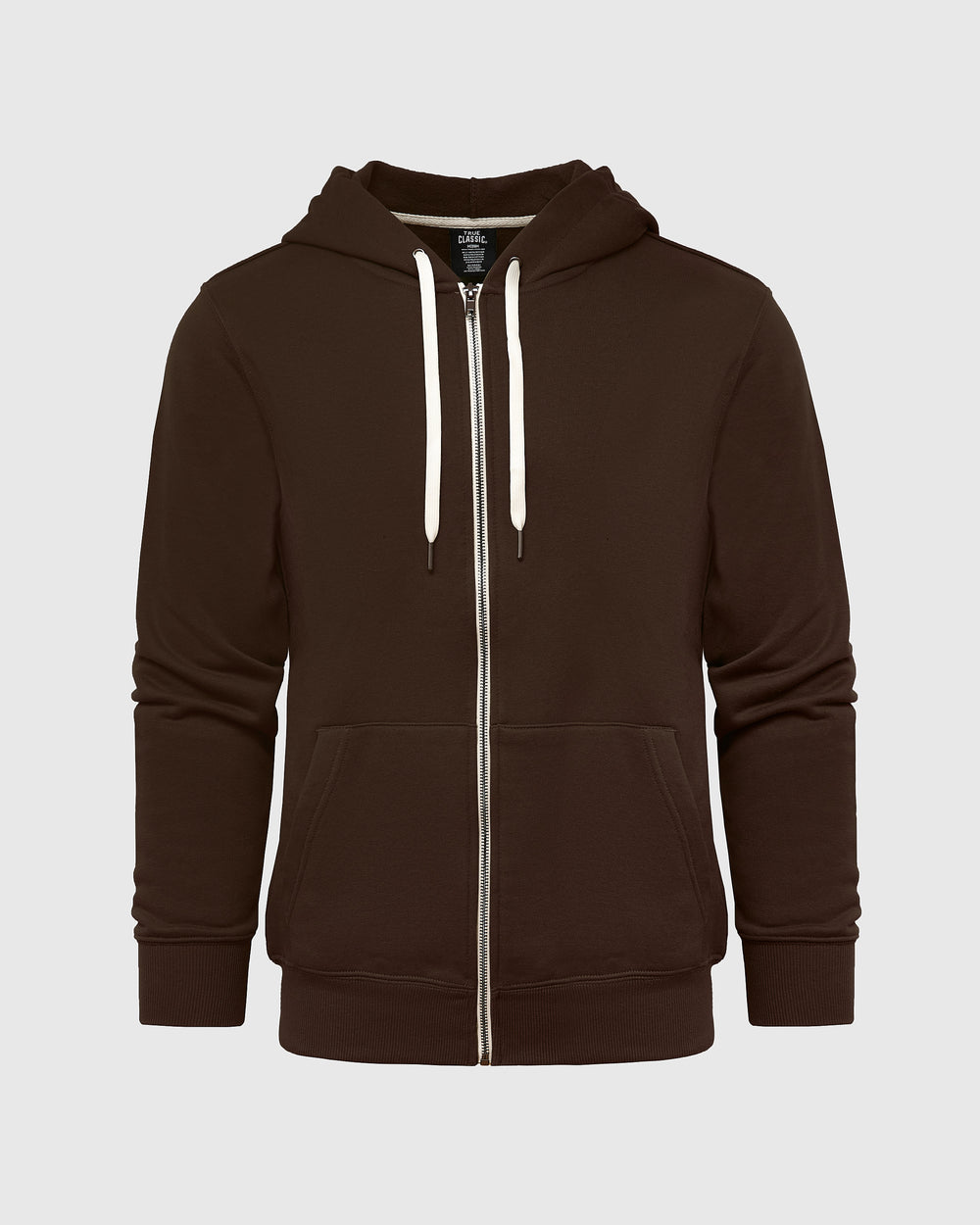 Dark Oak Fleece French Terry Zip Hoodie