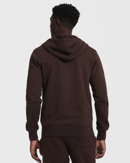 Dark Oak Fleece French Terry Zip Hoodie