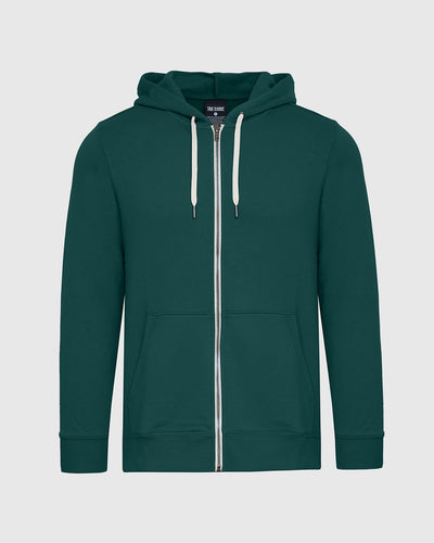 Fleece Full Zip Hoodie - Emerald